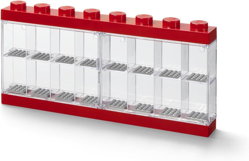 Lego Minifigure Display Case 16 Red, Large (8 Stud)