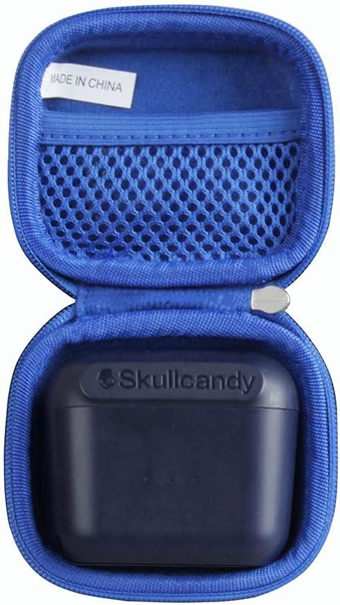 2 x Hermitshell Travel Case for Skullcandy Indy True Wireless in-Ear Earbud (Only Case) (Blue)