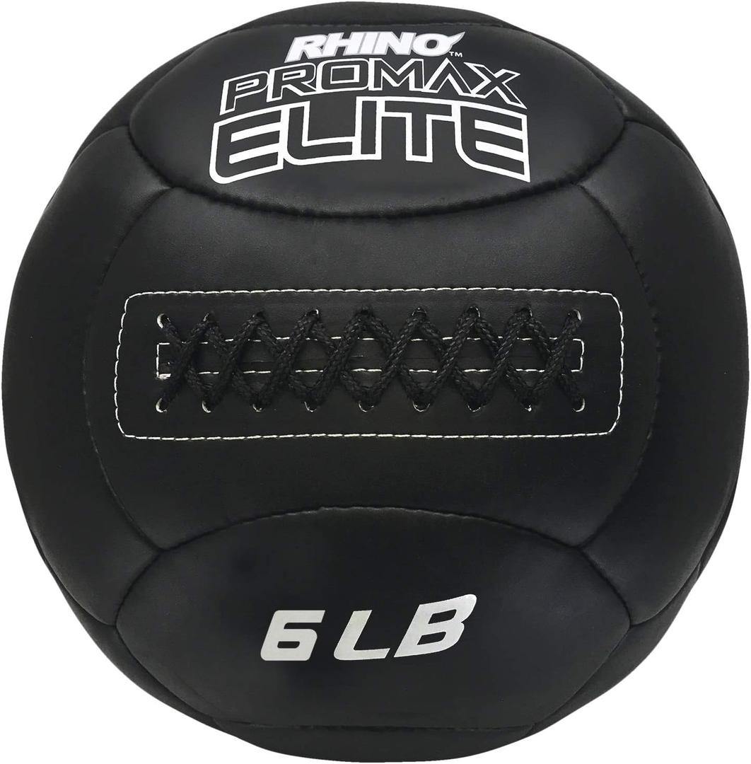 Champion Sports Rhino Promax Elite Slam Ball Soft Shell, Non-Slip Grip, Multiple Weights, 14 Diameter, for Weightlifting, Plyometrics, Cross Training & Home Gym Fitness (6 Pounds)