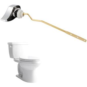 Hibbent Metal Toilet Handle Replacement, Compatible with TOTO THU068#CP Trip Lever for St743S, Brass Handle Trip Lever, Side Mount Toilet Flush Tank Lever, Chrome