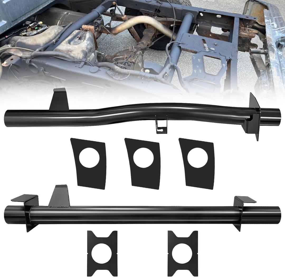 Rear Upper Shock Mount Crossmember and Rear Fuel Tank Support Crossmember Compatible with 2007-2014 Chevy Silverado 1500 GMC Sierra 1500