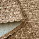 Bathroom Runner Rug,2x6 ft Hallway Runner,Braided Style Kitchen Runner Rugs,Faux Jute Rug with Rubber Backing,Machine Washable Neutral Entryway Runner Non Slip,Tan Brown