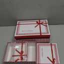 Giftilious Gift Boxes With Lids, 3 Sizes Red Gift Wrap Boxes Gift Boxes, Elegant Boxes For Gifts, Empty Gift Box for Present Wrapping