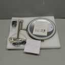 9" Wall Mounted LED Lighted Makeup Vanity Mirror - 4000mAh Rechargeable Double Sided 1X/30X Magnifying Mirror, 3 Color Lights Touch Dimmable, Height Adjustable Extended Arm 360 Swivel Bathroom Mirror