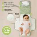 KeaBabies Portable Diaper Changing Pad, Travel, Car - Large Waterproof Baby Changing Mat, Wipeable, Padded, On The Go Travel Diaper Clutch Bag, Easy to Use Pockets for Newborn Essentials (Acacia)