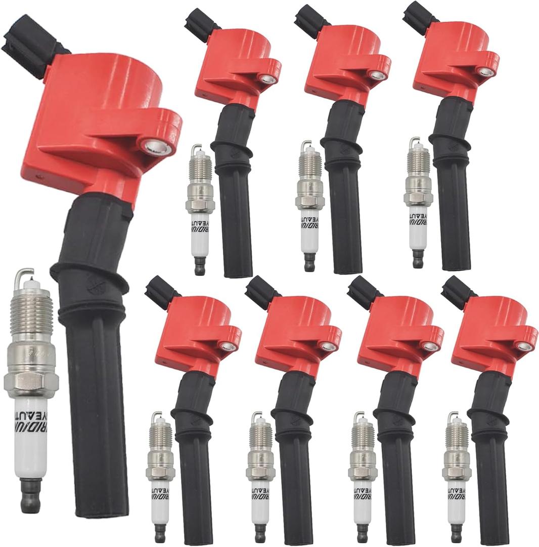 FD503 Ignition Coil Pack 3W7Z12029AA and Iridium Spark Plugs Set Of 8 Fit For Ford F-150/250,E-150/250,F-250/350 Super Duty,E-350/450 Super Duty 1997-2015,Lincoln&Mercury 1998-2011 4.6L 5.4L 7.3L V8 FD503 Ignition Coil Pack 3W7Z12029AA and Iridium Spark Plugs Set Of 8 Fit For Ford F-150/250,E-150/250,F-250/350 Super Duty,E-350/450 Super Duty 1997-2015,Lincoln&Mercury 1998-2011 4.6L 5.4L 7.3L V8