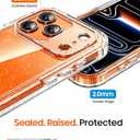 Lifedance Rugged Full-Body Case for iPhone 17 Pro, Built-in Screen Protector, 10FT Military Drop Tested, Clear Shockproof Phone Case Cover for iPhone 17 Pro 6.3", Clear Glitter