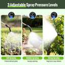 SideKing Battery Powered Sprayer 2 Gallon, Electric Weed Sprayer with 3 Adjustable Spray Pressures, Battery Indicator, Telescopic Wand and 4 Nozzles, for Garden, Lawn, Yard & Plants Care