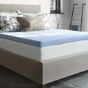 Roost Sleep Cool Cloud 3 Inch Gel Memory Foam Queen Mattress Topper Cooling Bed Topper for Back Pain and Pressure Relief, Removable Washable Cover, Ventilated Design, Fits Queen Beds