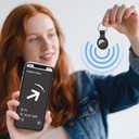 4 x AirTag Holder with Keychian, Compatible with Apple Airtags, Durable Silicone Protective Case for Airtag, Anti-Scratch & Keychain Attachment (Black+Lavender Grey+Dark Green+Brown)