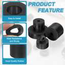 uxcell 14 Pcs Multi Purpose Rubber Spacer, 0.3" OD x 1" ID x 1.8" Thickness Anti-Vibration Isolation Rubber Bushings Grommets Spacers Washers for Home Cars Boat Accessories (Black)