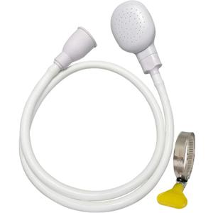 Sink Spray Rubber Hose Portable Shampoo Sprayer (1M hose) (1M/41.5IN, White)
