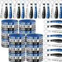 Seenelling 100 Pcs Graduation Wristbands and Keychains Class of 2026 Rubber Bracelets Keyrings Bulk for Guest Gifts Parties Events and Decorative Accessories(Black,White,Blue)