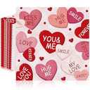 100 Pcs Valentines Day Napkins, Conversation Hearts Party Napkins, Sweet Candy Heart Table Decor for Valentine Dinner Bridal Shower Party Supplies