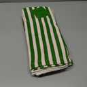 Kate Spade New York Botanical Stripe Kitchen Towels 4-Pack Set, Absorbent 100% Cotton, Green/Pink, 17"x28"