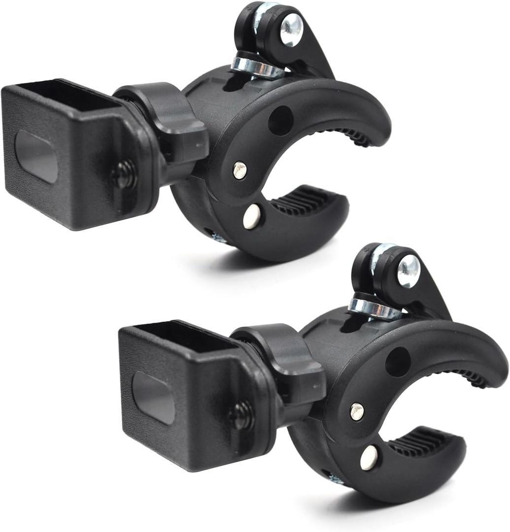 (2-Pack) Motorbike Walkie Talkie Holder,Bicycle Walkie Talkie Holder,Vehicle Grab Rail Clip Mount for Baofeng Motorola Talkabout Kenwood Yaesu Midland CB Handheld Walkie Talkies
