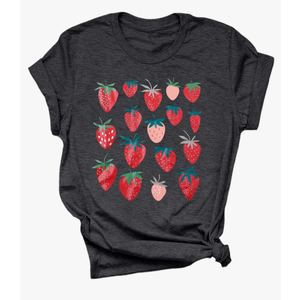 JINTING Strawberry Shirt for Women Cute Pink Graphic Tee Girls Fruit Lovers Shirts Garden Casual Summer Tee Tops, S JINTING Strawberry Shirt for Women Cute Pink Graphic Tee Girls Fruit Lovers Shirts Garden Casual Summer Tee Tops, S