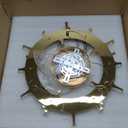 Modern Gold Glass LED Chandelier 20" Elegant Lotus Leaf Dimmable Ceiling Chandeliers with Remote Control Luxury for Foyer Entryway Living Dining Room(3000K-6500K)