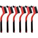 6-Pack Nylon Cleaning Brushes - Non-Scratch Nylon Bristles for Delicate Surfaces & Daily Cleaning | Ergonomic Grip with Mini Head & Hanging Hole