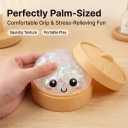 Giant Dumpling Stress Ball, Big Squishy Steamed Bun Fidget Toy with Steamer, Helps with Stress Relief, Soft Squeeze Ball for Kids and Adults (Colorful Glitter)