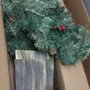 2 Pack 4FT Small Mini Pre-Lit Christmas Trees Potted Artificial with 160 Lush Branch Tips 100 LED Warm Lights, Pine Cones and Berries for Holiday Xmas Gift Home Decor, 8-Mode Timer Battery Box