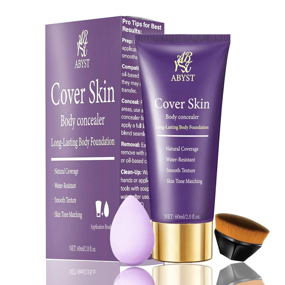 Waterproof Concealer Body Foundation - Beauty Moisturizer - Suitable for full-body beauty treatment - Scar covering for blood vessels - 3.5 oz (Nature)