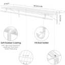 Wire Closet Shelving with Triangular Brackets & Hanging Rod, 2-Pack | Reinforced Triangular Bracket, Hanging Rod Included, Built-in Rod Holders, 150 lb Capacity, Wall Mounted, 4ft x 12in, 2-Pack