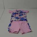 Girls Two Piece Swimsuit Floral UPF 50+ Rash Guard Set Kids Beach Swimwear 12