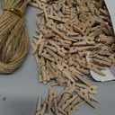 LOTIMOYIA Mini Clothes Pins 200 Pcs - 1" Wooden Clothespins with 11FT Jute Twine,Small Clothes Pins for Photos, Crafts, Home Decor & Art Projects, Reusable Multi-Purpose Clothespins for DIY Projects