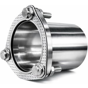 Universal Semi Direct Fit Exhaust Converter Pipe 2"OD 3-Bolt Flange Repair KitT304 Stainless Steel, exhaust flange repair,weld on exhaust flange