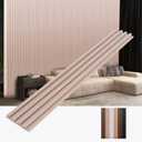 Wall Panels for Interior Wall Decor 16 Pack 48"x 6", WPC White Ash Accent 3D Wall Panels DecorativeCovering Wainscoting Panels, Slat Wall Paneling for Bedroom, TV Wall Decor for Living Room