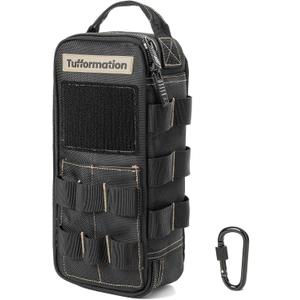 Tufformation Heavy Duty Small Tool Bag Pouch Portable Utility Organizer Case with Zipper Handle. Perfect for EDC, Motorcycle, Road Bike, Electricians & More