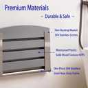 20" Folding Shower Seat Wall Mounted, HDPS Foldable Shower Bench (Grey)