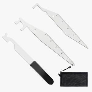 3Pcs Professional Stainless Steel Firefighter Tool Set - Includes Multi-Functional Hand Lever with Comfort Grip, Precision Single-Hook and Double-Hook Tools with Integrated Ruler Scales