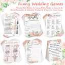 Sosation 331 Pcs Bridal Shower Games Supplies, 5 Sets (50 Cards Each) Wedding Games Cards, 1 Put a Ring on It Bridal Shower Game with 60 Rings and 20 Team Pencils for Wedding Engagement