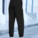 SANGTREE Girls & Womens Drawstring Cargo Jogger Pants,3 Years - Women 3XL (Black, XXL)