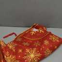 Christmas Tree Skirt 36 inch, Red Gold Snowflake Round Christmas Tree Skirt, Xmas Tree Skirt New Year Winter Xmas Tree Decor Christmas Decorations for Home Party