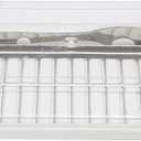 Butter Slicer Cutter, and Cheese Dividable Lid Airtight Preservation Container Box Stick Dish with for Fridge Easy Cutting Stainless Steel Cutter Style Case Various Sizes Wide Cream Keeper (White)