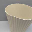 JiatuA Small Trash Can Plastic Wastebasket Round Garbage Container Bin for Bathroom, Kitchen, Bedroom, Home Office, College Dorm, Beige (1.8 Gallons)