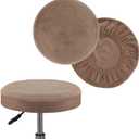 ack Bar Stool Covers Round Stool Covers with Elastic Bands Bar Stool Seat Covers Slipcover Washable Stool Cushion Covers Feature Stretch Thick Bouncy Fabric, Dia 16"-18", X-Large, Taupe