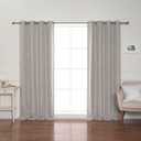 Chelsea Linen-Look Grommet Blackout Curtains - Natural 36x68 Inch 2 Piece