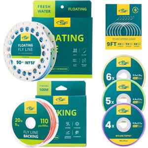 SF Fly Fishing Line with Two Welded Loops Weight Forward Floating Fly Lines Trout 90FT WF2 3 4 5 6 7 8 9F Multi-Color Freshwater (Sky Blue Combo)
