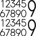 Leinuosen Black 4 Inch Acrylic Mailbox Number 2 Set - Weatherproof - Mailbox Numbers for Outside - House Numbers - Sticky (Classic)
