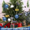 2 x 24 Pcs North Express Train Decorations Wooden Christmas Tree Hanging Ornament Christmas Train Birthday Party Decorations Believe North Pole Ticket Holiday Party