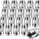 NPAUTO Lug Nut M14 x 1.5 Thread, Chrome Set of 20 Lug Nuts Closed End Bulge Acorn 1.4'' Long Cone Seat 13/16" Hex for Dodge Charger Ford Focus Fusion Escape Lincoln MKC MKZ Chrysler 300 Factory Wheel
