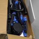 Drywall Sander with Vacuum Dust Collection, AZZUNO 12A Popcorn Ceiling Removal Tool with 5 Variable Speed 800-1900RPM, LED Light, Foldable & Extendable Handle, 12pcs Sanding Discs (Blue)