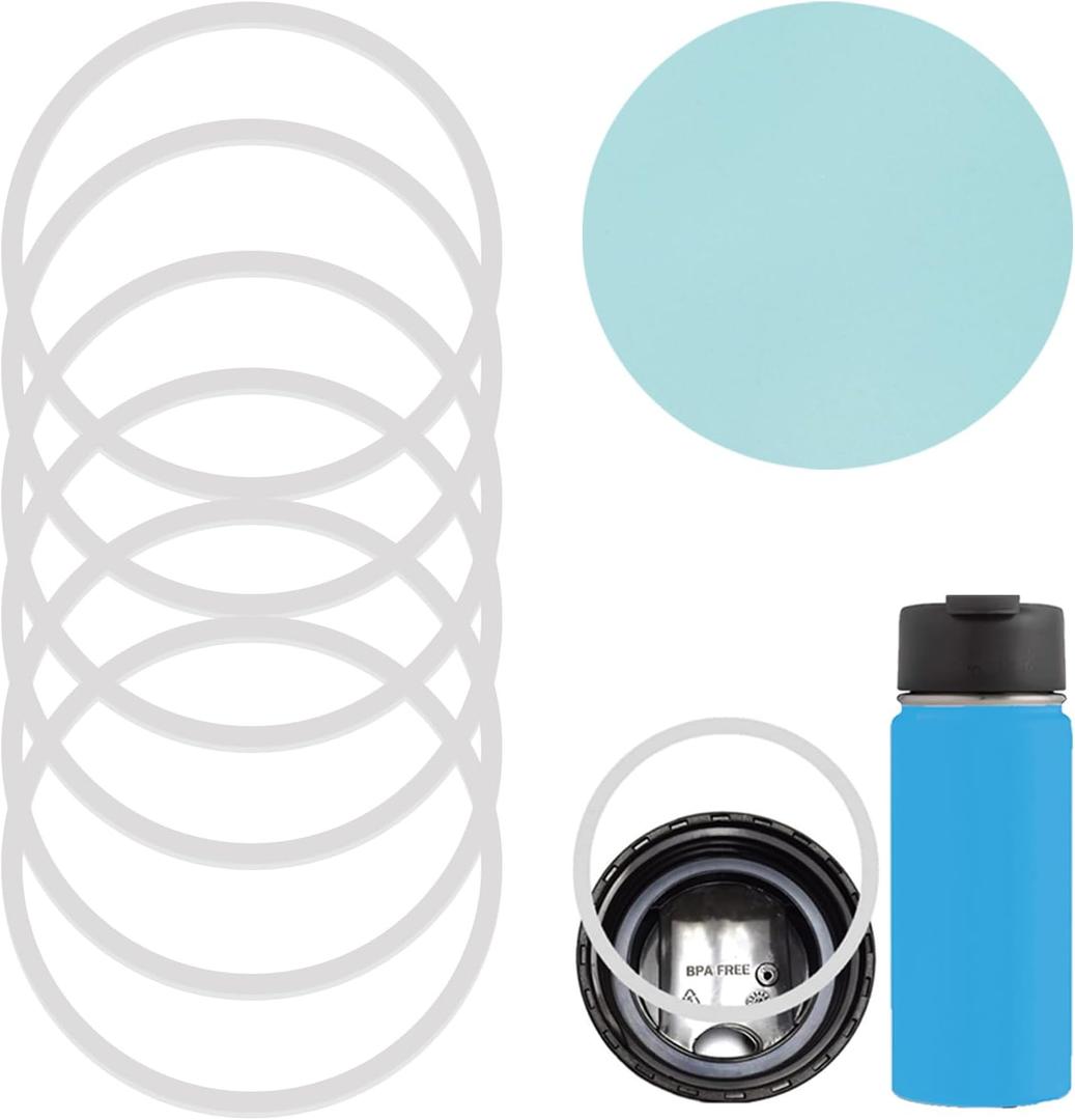Greant 6 PCS Replacement O Ring for Hydroflask Lid, Rubber Seal for Hydro Flask Wide Mouth Coffee Lids, 2 inch Flip Lid Gasket