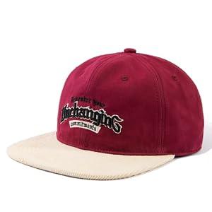 Gvatasz Trucker Hat Flat Brim Snap-Back Baseball Hat Low Profile Cotton Caps Camper Cap Cooling Dad Hat for Tennis Golf, Red