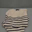 NENONA Women's Spring Summer Sweater Sets 2 Piece Beach Vacation Outfits Long Sleeve Casual Tops & Shorts Loungewear (XL, Loose Fit, Classic Stripe)