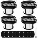 4 Pack 2284W 2390A Vacuum Replacement Filter Compatible with Bissell Pet Hair Eraser Hand Vacuum 2284W, 2390, 2390A, 2579, 2389, Part # 1614212 1614203 1614204, 4 Mesh Filters and 8 Foam Filters